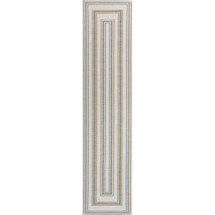 JONATHAN Y Reversible Eryx Classic Nautical Mitre Stripe Machine-Washable Indoor/Outdoor Rug