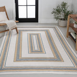 JONATHAN Y Reversible Eryx Classic Nautical Mitre Stripe Machine-Washable Indoor/Outdoor Rug