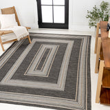 JONATHAN Y Reversible Eryx Classic Nautical Mitre Stripe Machine-Washable Indoor/Outdoor Rug