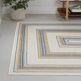 JONATHAN Y Reversible Eryx Classic Nautical Mitre Stripe Machine-Washable Indoor/Outdoor Rug