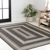 JONATHAN Y Reversible Eryx Classic Nautical Mitre Stripe Machine-Washable Indoor/Outdoor Rug