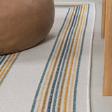 JONATHAN Y Reversible Eryx Classic Nautical Mitre Stripe Machine-Washable Indoor/Outdoor Rug