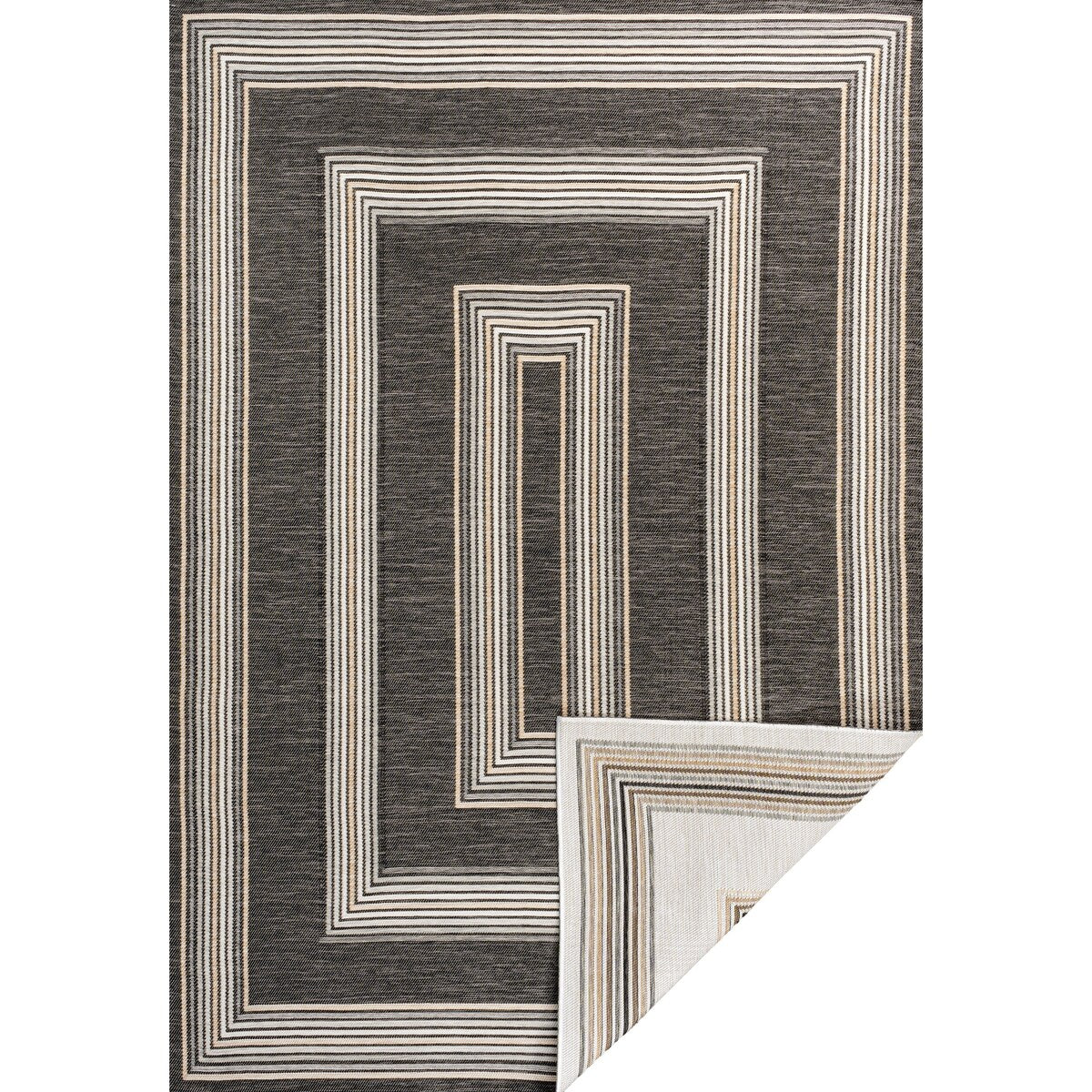 JONATHAN Y Reversible Eryx Classic Nautical Mitre Stripe Machine-Washable Indoor/Outdoor Rug