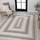 JONATHAN Y Reversible Eryx Classic Nautical Mitre Stripe Machine-Washable Indoor/Outdoor Rug