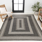 JONATHAN Y Reversible Eryx Classic Nautical Mitre Stripe Machine-Washable Indoor/Outdoor Rug