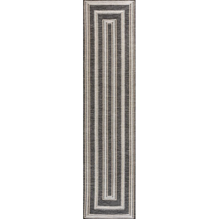 JONATHAN Y Reversible Eryx Classic Nautical Mitre Stripe Machine-Washable Indoor/Outdoor Rug