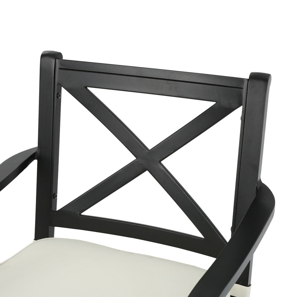 Esfera Outdoor 8 Seater Acacia Wood and Cast Aluminum Dining Set with Cushions by Christopher Knight Home