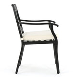 Esfera Outdoor 8 Seater Acacia Wood and Cast Aluminum Dining Set with Cushions by Christopher Knight Home