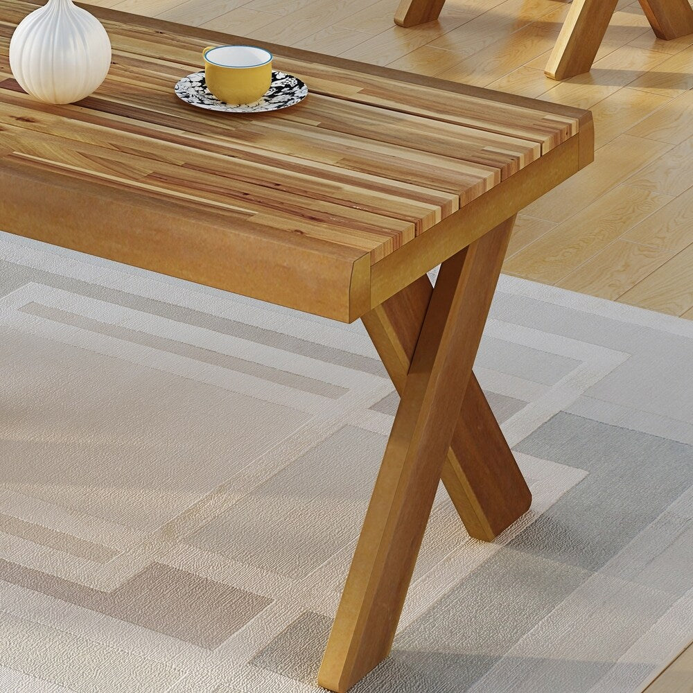 Esmeralda Indoor Farmhouse 3-piece Acacia Wood Table Set by Christopher Knight Home