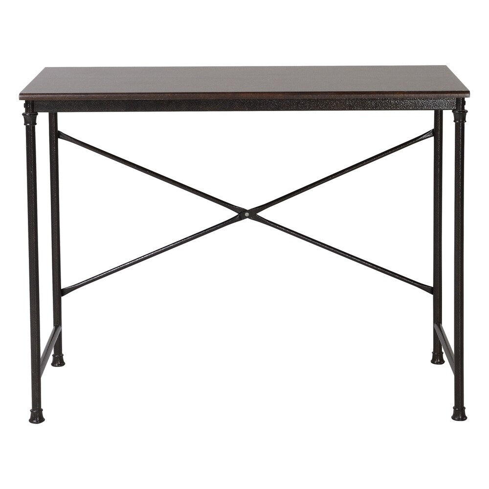Espress finish wood and metal writing and Computer Desk