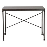 Espress finish wood and metal writing and Computer Desk