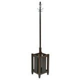 Espresso Coat Rack with Umbrella Storage