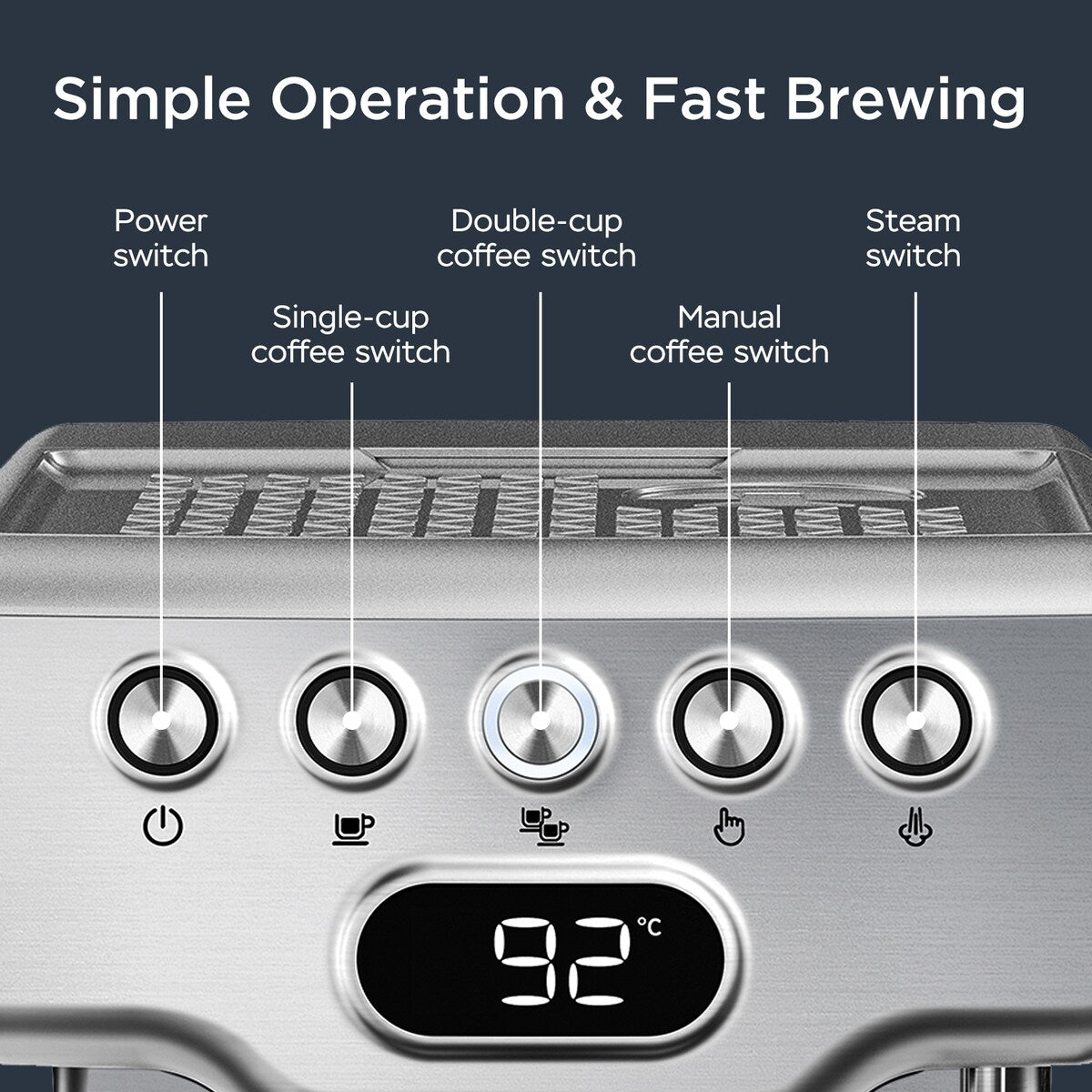 Espresso Machine,20 bar espresso machine with milk frother for latte,cappuccino,Machiato