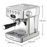 Espresso Machine,20 bar espresso machine with milk frother for latte,cappuccino,Machiato