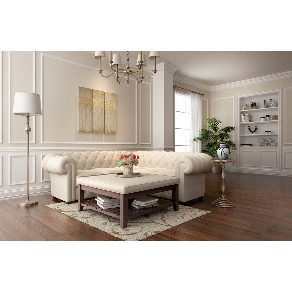 Espresso Round Pedestal Accent Side End Table