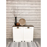 Espresso Top Double Tilt- Out Trash Cabinet with Soft Close Hardware