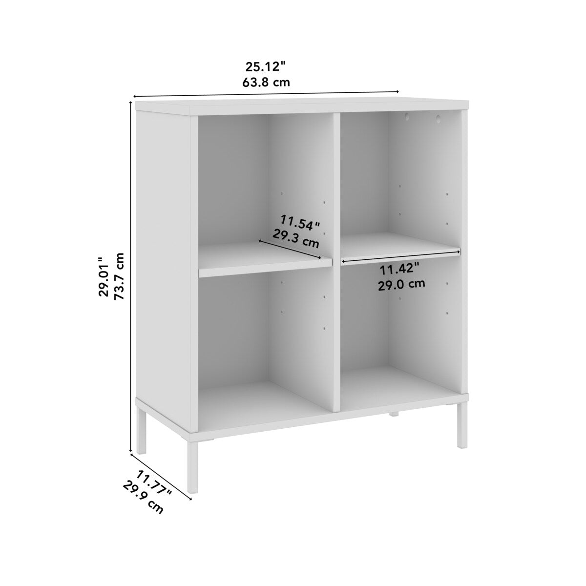 Essence 4 Cube Organizer Storage Bookcase by Bush Furniture