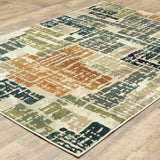 Style Haven Igelosa Distressed Patchwork Orange/Grey Area Rug