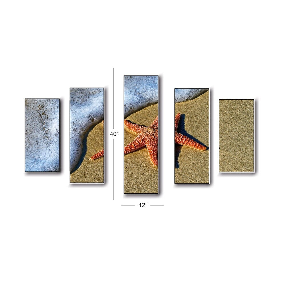 Essential Decor & Beyond 5pc Beach Printed on Canvas - Multi-Color