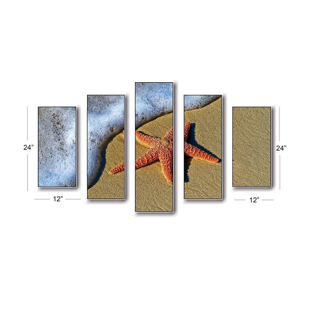 Essential Decor & Beyond 5pc Beach Printed on Canvas - Multi-Color