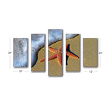 Essential Decor & Beyond 5pc Beach Printed on Canvas - Multi-Color