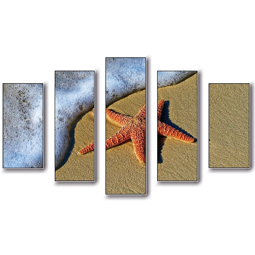 Essential Decor & Beyond 5pc Beach Printed on Canvas - Multi-Color