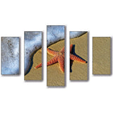 Essential Decor & Beyond 5pc Beach Printed on Canvas - Multi-Color