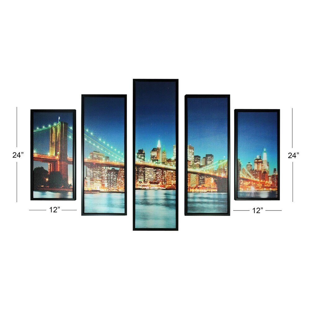 Essential Decor & Beyond Brooklyn 5 pc Wall Decor - Multi-Color