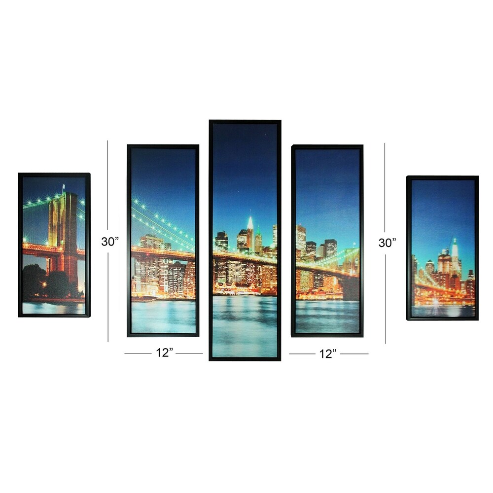 Essential Decor & Beyond Brooklyn 5 pc Wall Decor - Multi-Color