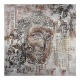 Essential Decor & Beyond 'Buddha' Oil Painting on Canvas EN18074 - Brown