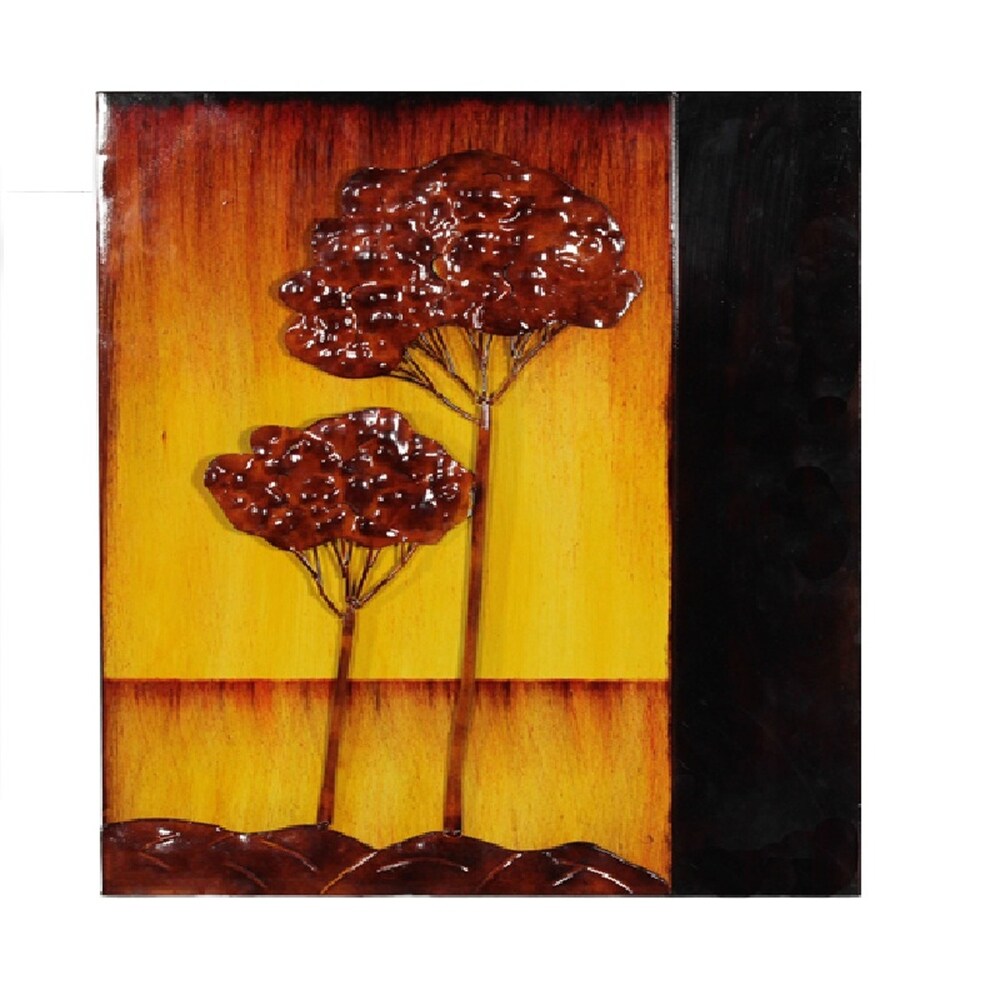 Essential Decor & Beyond Cottage Trees Metal Wall Decor GL700254