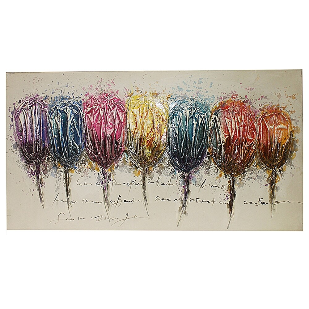 Essential Decor & Beyond 'Flowers in Bloom' Oil Painting EN111908 - Multi-color