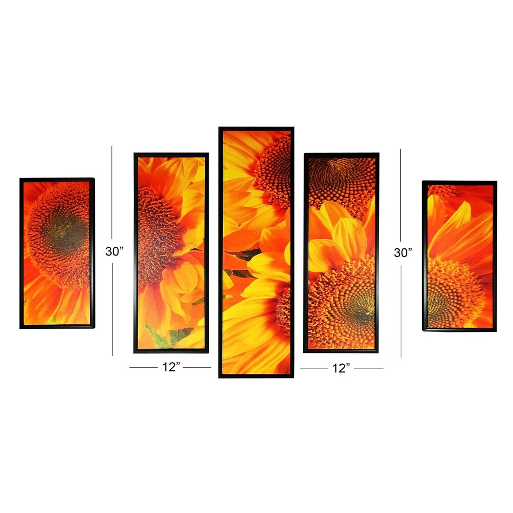 Essential Decor & Beyond Sunflowers 5 pc Wall Decor - Yellow