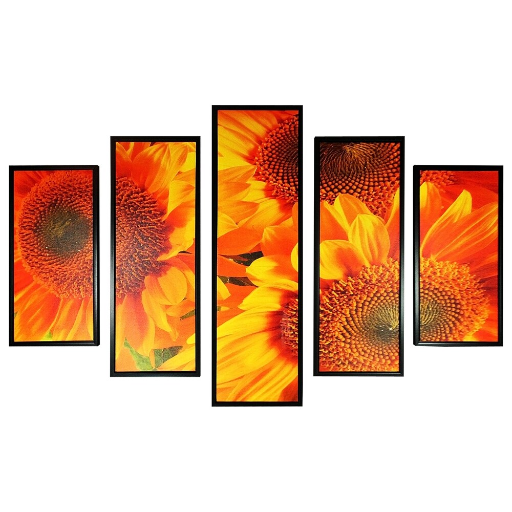 Essential Decor & Beyond Sunflowers 5 pc Wall Decor - Yellow