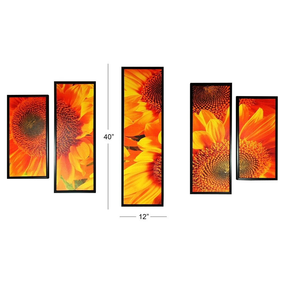 Essential Decor & Beyond Sunflowers 5 pc Wall Decor - Yellow