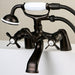 Kingston Brass Essex 6-inch Centers Deck Mount Faucet/ Hand Shower for Clawfoot Tub