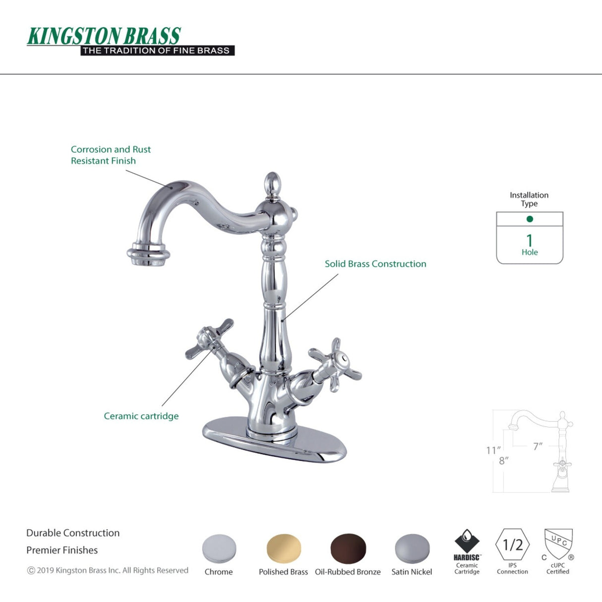 Kingston Brass Essex Vessel Sink Faucet