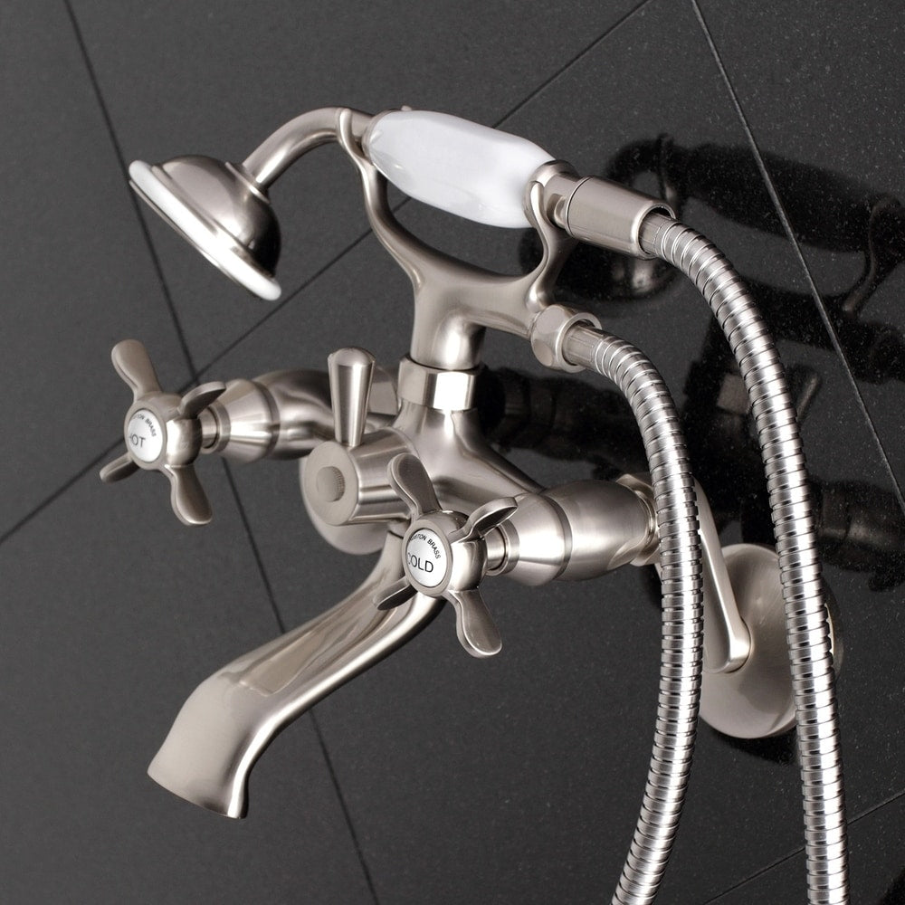 Kingston Brass Essex Wall-mounted Clawfoot Tub Faucet w/ Hand Shower