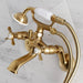 Kingston Brass Essex Wall-mounted Clawfoot Tub Faucet w/ Hand Shower