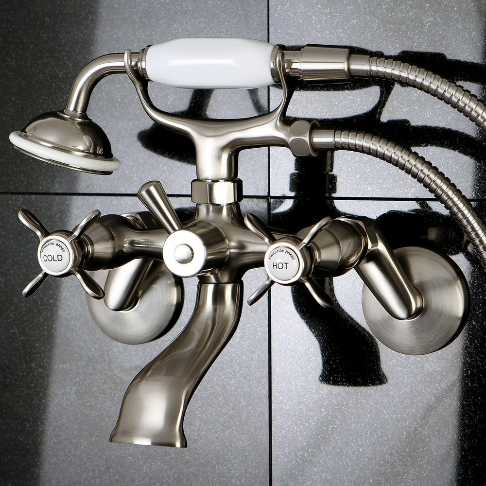 Kingston Brass Essex Wall-mounted Clawfoot Tub Faucet w/ Hand Shower