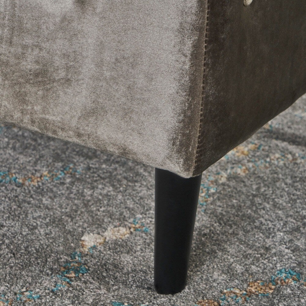 Esther Tufted Velvet Square Ottoman Stool by Christopher Knight Home