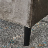 Esther Tufted Velvet Square Ottoman Stool by Christopher Knight Home