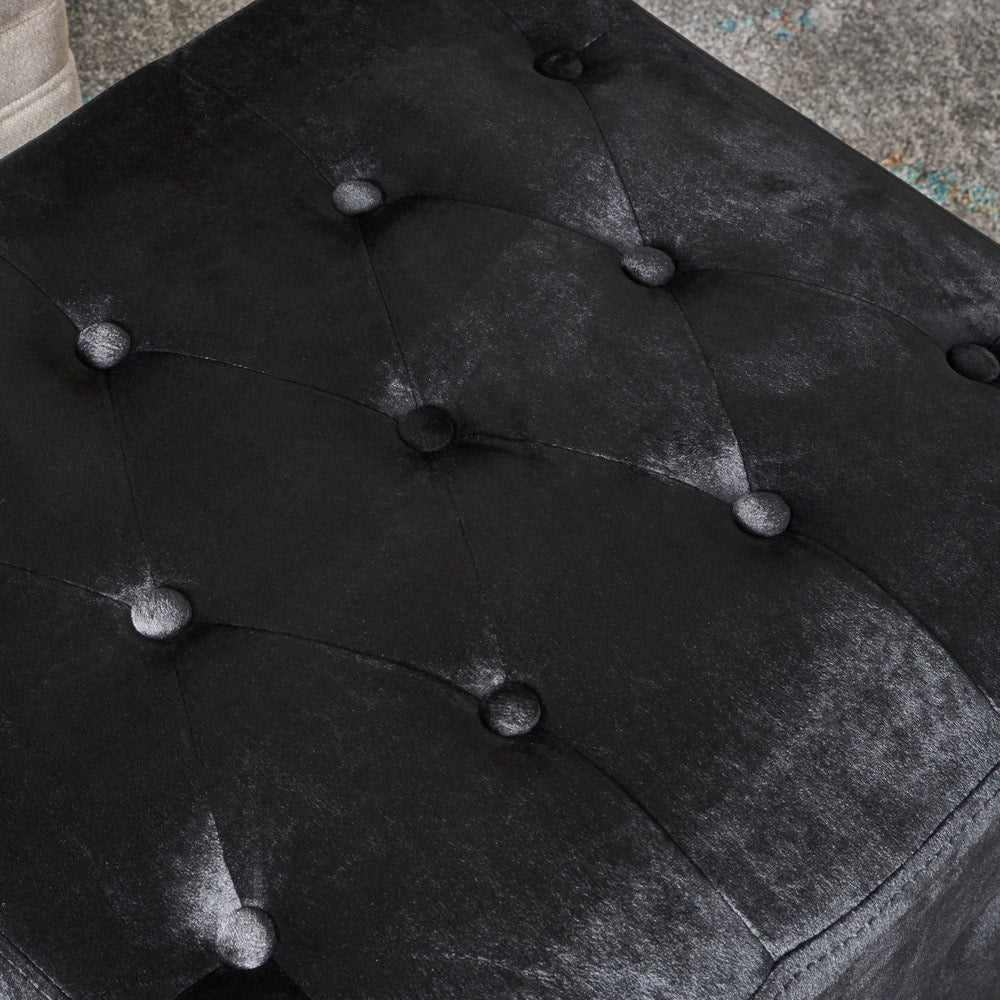 Esther Tufted Velvet Square Ottoman Stool by Christopher Knight Home