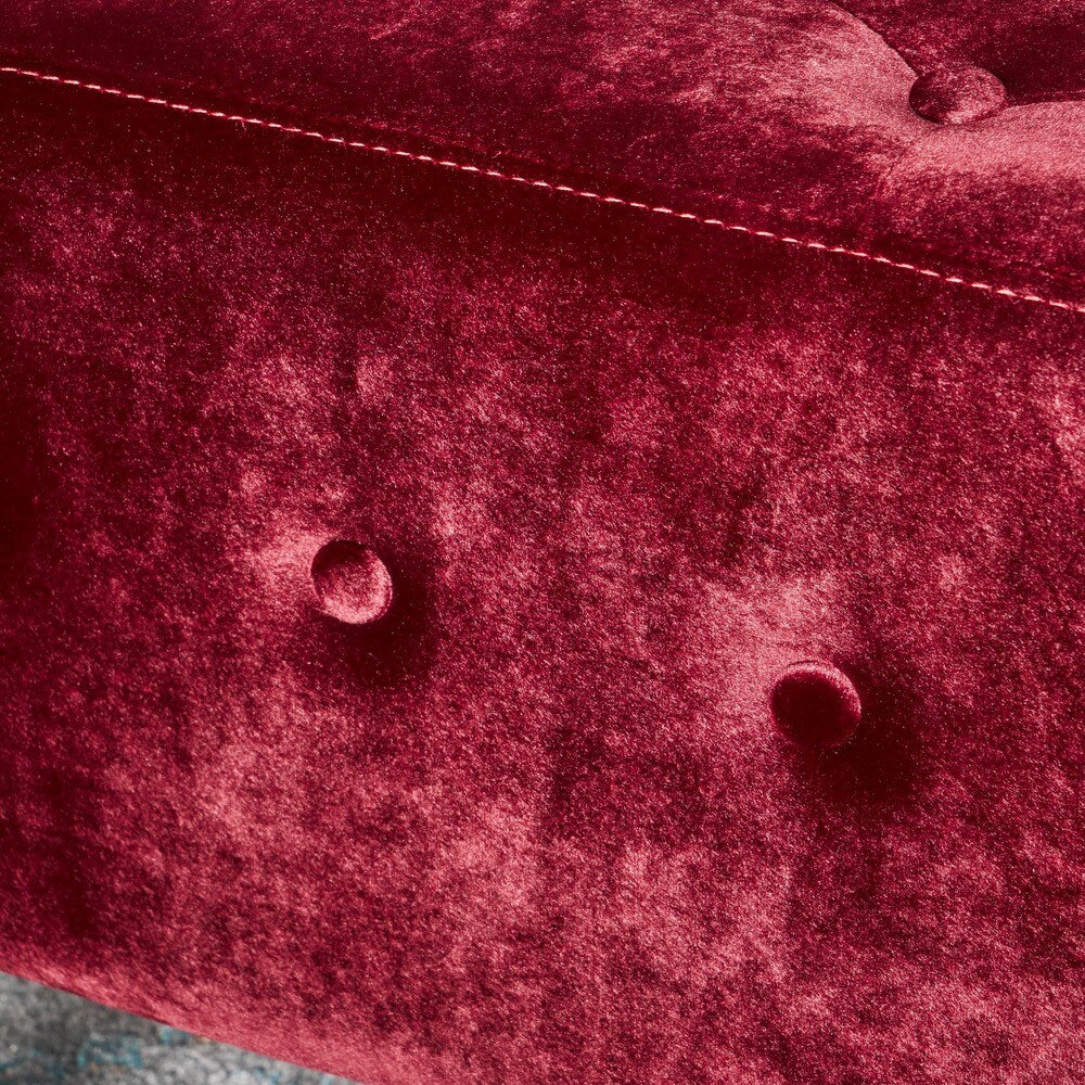 Esther Tufted Velvet Square Ottoman Stool by Christopher Knight Home