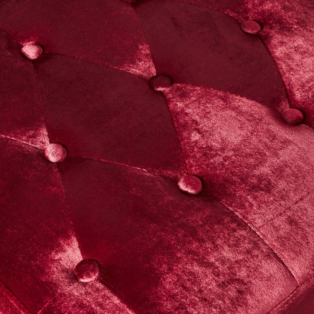 Esther Tufted Velvet Square Ottoman Stool by Christopher Knight Home