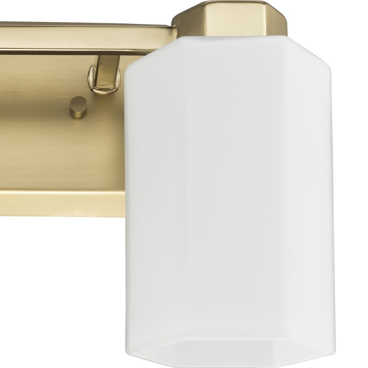 Estrada Collection Two-Light Brushed Gold Contemporary Bath & Vanity Light - 13.37 in x 5.37 in x 8.37 in