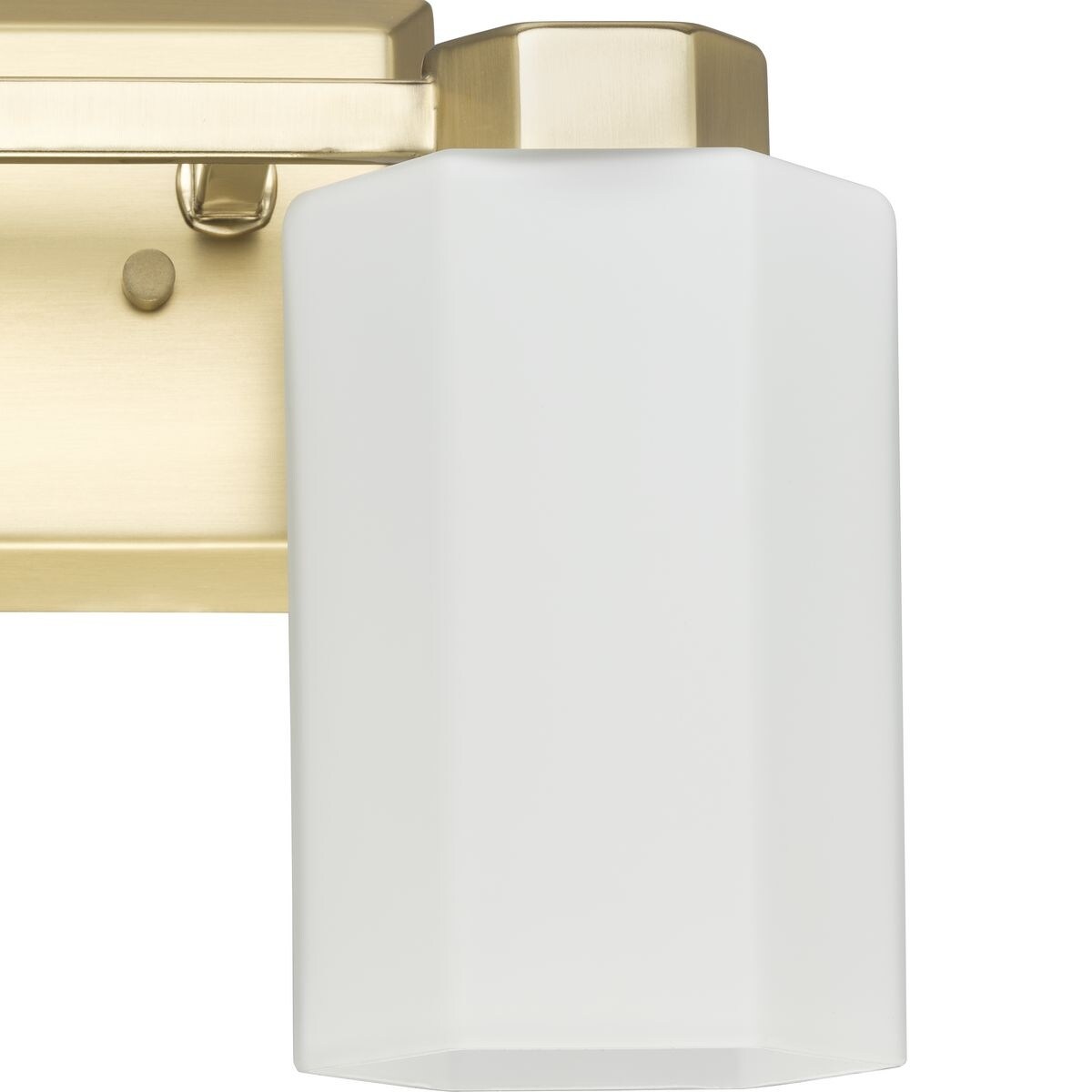 Estrada Collection Two-Light Brushed Gold Contemporary Bath & Vanity Light - 13.37 in x 5.37 in x 8.37 in