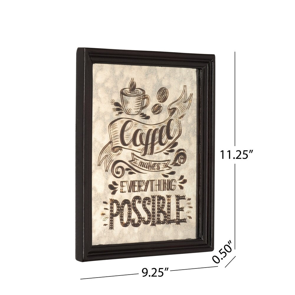 Ethel Inspirational Coffee Wall Art by Christopher Knight Home