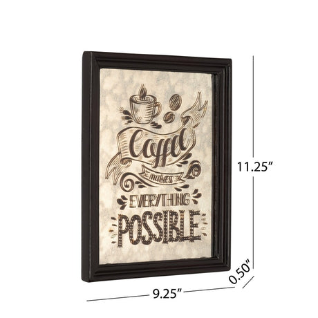 Ethel Inspirational Coffee Wall Art by Christopher Knight Home