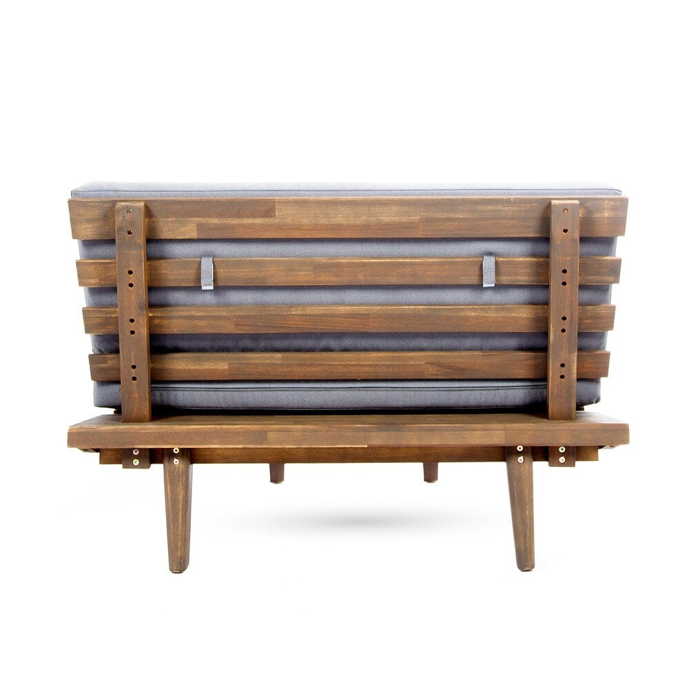 Eulah Minimalist V-shaped Wood 4-piece Sectional Set by Christopher Knight Home